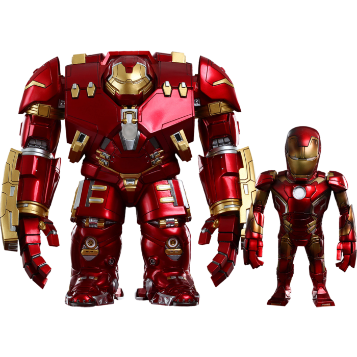 Avengers 2 Age of Ultron Iron Man Hulkbuster and Battle Damaged Iron Man Mark XLIII 43 Hot Toys Artist Mix Bobble Head 2 Pack by Hot Toys