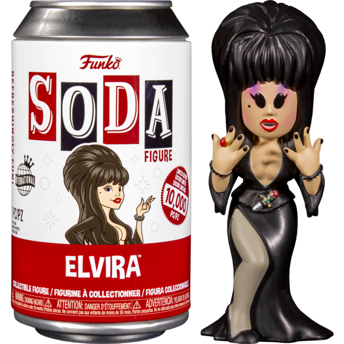 strapless open back dress Elvira Funko Soda Vinyl Figure! | Elvira: Mistress of the Dark |  International LE10000 Pcs
