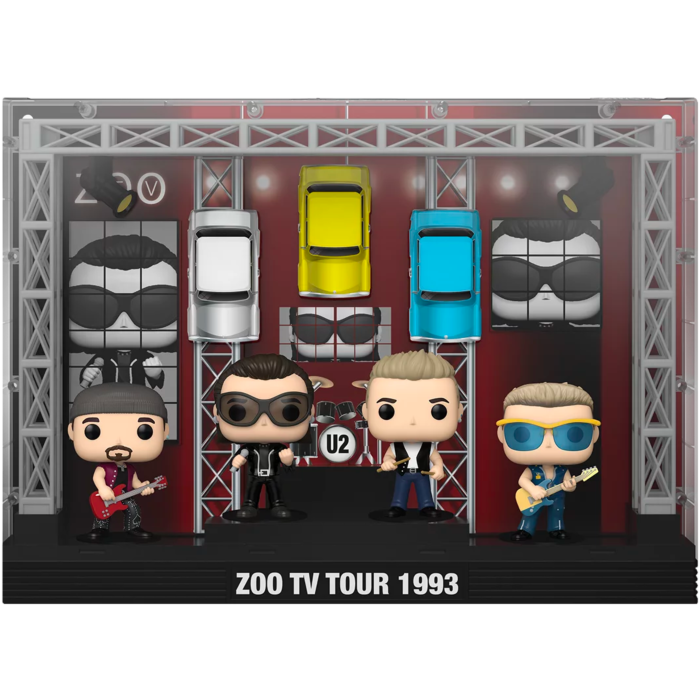 U2 - Zoo TV 1993 Tour Deluxe Pop! Moment Vinyl Figure 4-Pack by