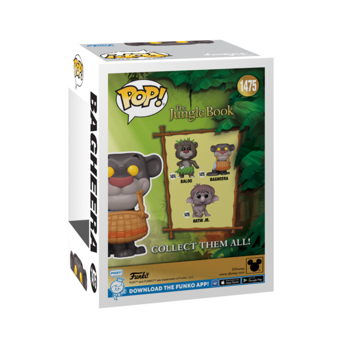 The Jungle Book 1967 Bagheera with Basket Pop Vinyl Figure by Funko Popcultcha