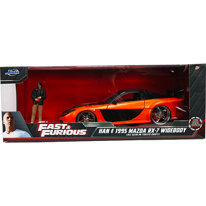 The Fast and the Furious Tokyo Drift Han 1995 Mazda RX 7 Widebody Metals 1 24th Scale Die Cast Vehicle Replica by Jada Toys Popcultcha
