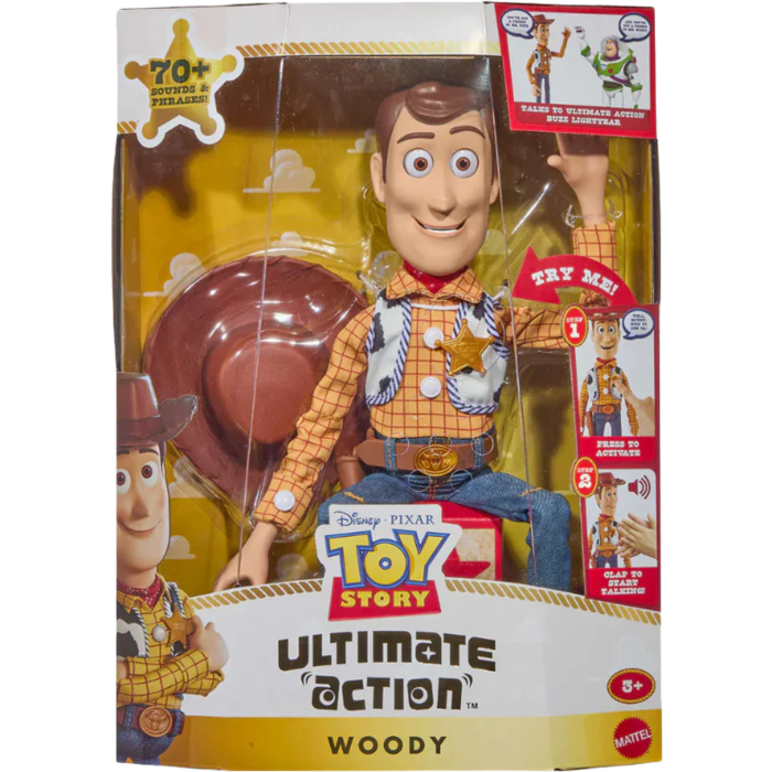 Strikeout Woody フィギュア Toy Story ボブルヘッド Disney Pixar Toy Story Mattel Space Sheriff Woody Firing Turbo