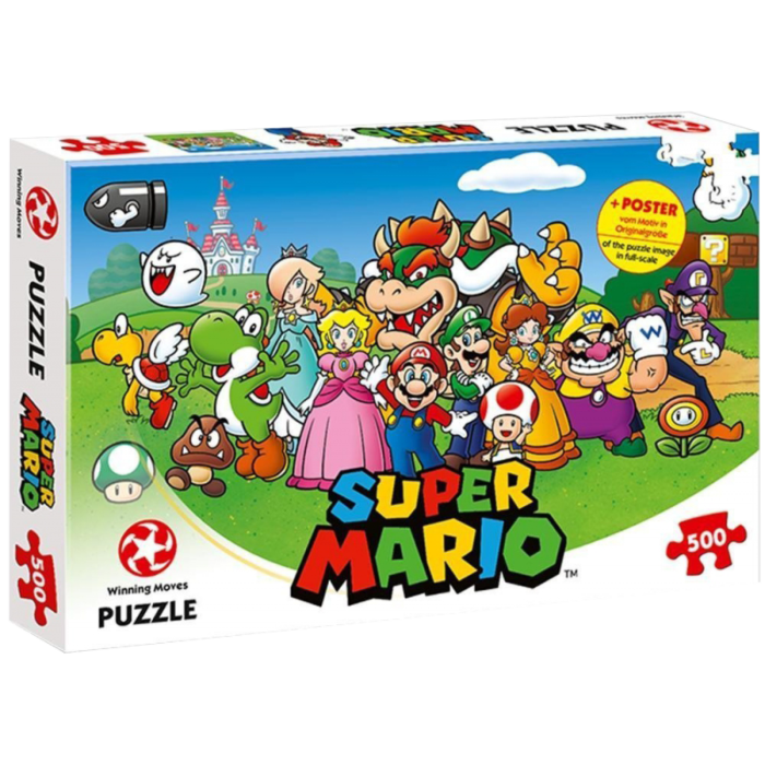 Nintendo | super mario 500 piece puzzle by winning moves | popcultcha