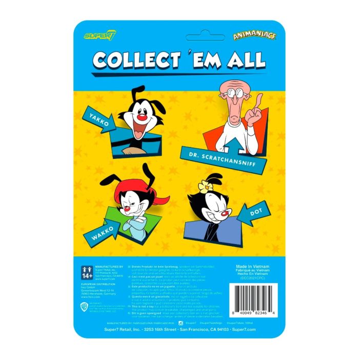 Figurines Super7 Ultimates - Yakko, Wakko Et Dot (Animaniacs) - NEUVE Sous Blister