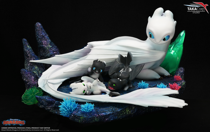 How to Train Your Dragon 3 The Hidden World Light Fury Night Lights 1 6th Scale Statue by Taka Corp Studios Popcultcha