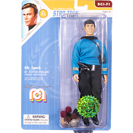 Figurines Mego Star Trek 8 Cm - Mr Spock, Captain Kirk, Kor, Quark - Collector