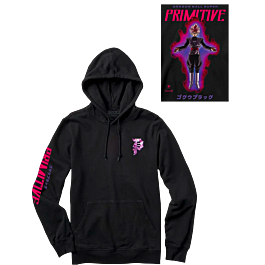 Dragon Ball Super DBS x Primitive Goku Black Rose Black Sweatshirt Hoodie by Primitive Popcultcha
