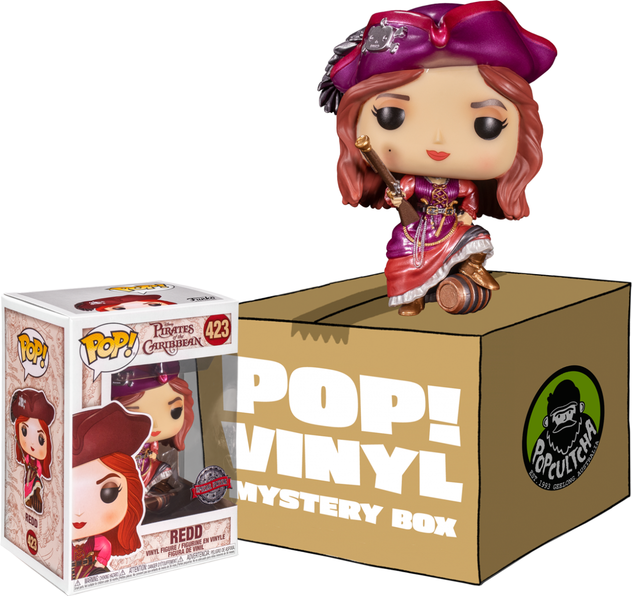 Pirates of the Caribbean Redd Disney Parks Mystery Box Includes Redd 3 Mystery Exclusive Pop Vinyl Figures Popcultcha