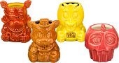Five Nights at Freddy's - Freddy, Chica, Foxy and Mr. Cupcake Geeki Tikis Mini Ceramic Muglet 4-Pack