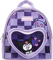 Hello Kitty and Friends - Kuromi Checkerboard 11" Faux Leather Mini Backpack