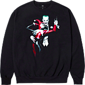Batman - Color Bars x DC Joker & Harley Quinn Sway With Me Black Sweatshirt Hoodie