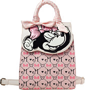 Mickey Mouse - Minnie Mouse Monogram 9” Faux Leather Flap Mini Backpack