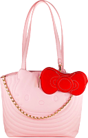 Hello Kitty - Pink Quilted 11” Faux Leather Shoulder Bag