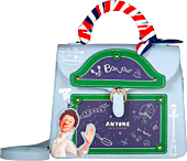Ratatouille - Friends in Paris 9” Faux Leather Satchel Crossbody Bag