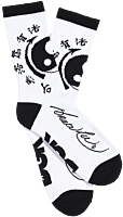 Bruce Lee - DGK x Bruce Lee Yin Yang White Crew Socks (One Size)