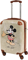 Disney - Vintage Mickey Mouse Small 19” Hard Cover Carry On Luggage Trolley Suitcase