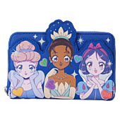 Disney Princess - Manga Style 4" Faux Leather Zip-Around Wallet