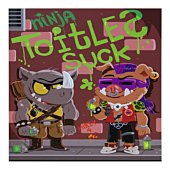 Teenage Mutant Ninja Turtles - Ninja Toitles Suck 12" x 12" Art Print by Erin Hunting
