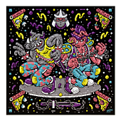 Teenage Mutant Ninja Turtles - Bebop & Rocksteady 12" x 12" Art Print by DXTR
