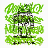 Teenage Mutant Ninja Turtles - Leonardo 12" x 12" Art Print by Sofles
