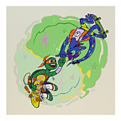Teenage Mutant Ninja Turtles - Teenage Bromance  12" x 12" Art Print by Just Call Me Cat