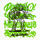 Teenage Mutant Ninja Turtles - Michelangelo 12" x 12" Art Print by Sofles