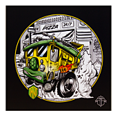 Teenage Mutant Ninja Turtles - Turtle Party Wagon 12" x 12" Art Print by Dale Bigeni
