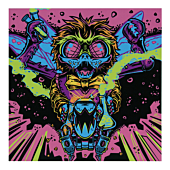 Teenage Mutant Ninja Turtles - Baxter Stockman 12" x 12" Art Print by Bastien Gonzalez