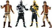 Battlestar Galactica (1978) - Starbuck, Apollo, Cylon Centurion & Cylon Commander Centurion 3.75'' Scale Action Figure Bundle (Set of 4)