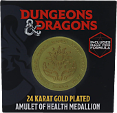 Dungeons & Dragons - Amulet of Health Medallion 24K Gold Plated Metal Replica