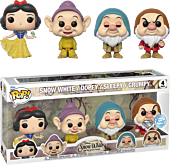Snow White and the Seven Dwarfs (1937) - Dopey, Sleepy, Doc & Snow White Diamond Glitter Pop! Vinyl Figure 4-Pack