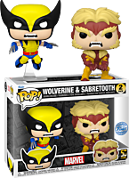 X-Men - Logan & Sabretooth Wolverine 50th Anniversary Pop! Vinyl Figure 2-Pack (Popcultcha Exclusive)