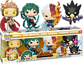 My Hero Academia - Hawks, Izuku Midoriya, Shoto Todoroki & Fumikage Tokoyami Flocked Pop! Vinyl Figure 4-Pack