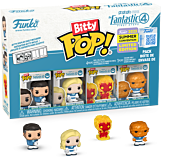 The Fantastic Four: First Steps (2025) - Mister Fantastic, Invisible Woman, Human Torch, & The Thing Bitty Pop! Vinyl Figure 4-Pack (2025 Summer Convention Exclusive) (Popcultcha Exclusive)