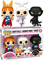 The Powerpuff Girls - Liberty Belle, Harmony Bunny & Mange Glow-in-the-Dark Pop! Vinyl Figure 3-Pack (2025 Fall Convention Exclusive) (Popcultcha Exclusive)