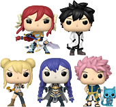 Fairy Tail: 100 Year Quest - Erza, Gray, Lucy, Wendy & Natsu with Happy Pop! Vinyl Figure Bundle (Set of 5)