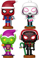 Marvel - Spider-Gwen, Green Goblin, Miles Morales & Spider-Man (Nutcracker) Pop! Vinyl Figure Bundle (Set of 4)