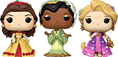 Disney Princess - Belle, Rapunzel & Tiana (Grand Entrance) Pop! Vinyl Figure Bundle (Set of 3)