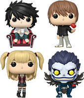 Death Note - L, Light Yagami, Misa Amane & Ryuk Pop! Vinyl Figure Bundle (Set of 4)