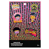 Jimi Hendrix - Flaming Guitars Enamel Pin 4-Pack