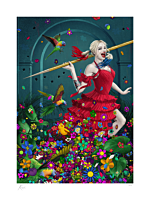 Suicide Squad - Harley Quinn: Red Flags Fine Art Print by Kevin McGivern