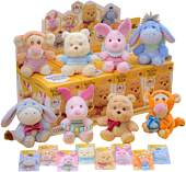 Winnie the Pooh - 100th Anniversary Cosbi Collection Plush Keychain Blind Box Hot Toys Figure (Display of 8)