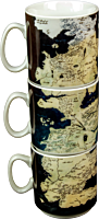 Game of Thrones - Westeros Map Stacked Mugs (Set of 3)