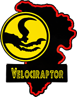 Jurassic Park - Velociraptor Map Enamel Pin