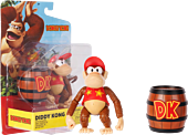 Donkey Kong - Diddy Kong with DK Barrel 4" Action Figure