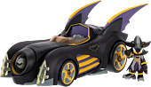 DC x Sonic the Hedgehog - Batmobile & Shadow as Batman 2.5" Scale Action Figure Vehicle 2-Pack
