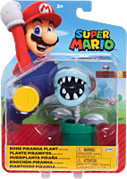Super Mario - Bone Piranha Plant World of Nintendo 4" Scale Action Figure (Wave 47)