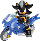 DC x Sonic the Hedgehog - Batcycle & Shadow as Batman 5" Scale Action Figure Vehicle 2-Pack