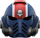 Warhammer 40,000: Space Marine 2 - Ultramarines Lieutenant Titus' MKX Helmet 1:1 Scale Life-Size Prop Replica