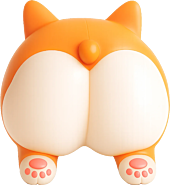 Keycraft - The Big Squij Corgi Butt Jumbo Squishy Toy